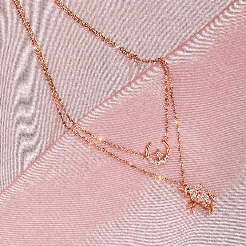 Unicorn Star Moon Necklace